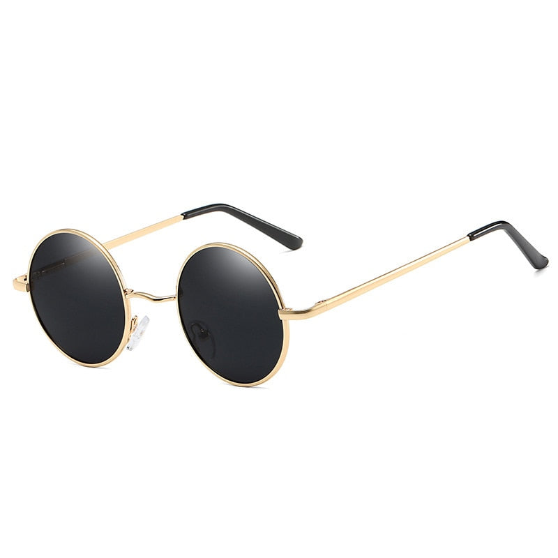 Retro Classic Sun Glasses Round Glasses Men Women Fishing Glasses Goggles Camping Hiking Driving Eyewear Metal Frame Sunglasses