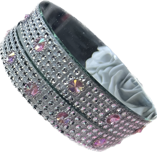 Mirrored Candle Holder - Pink